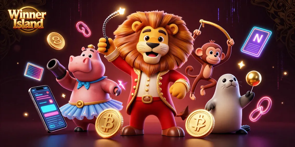 Join the excitement at Winner Island Casino, where playful characters meet thrilling gaming adventures.