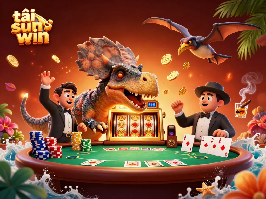Experience the thrill of winning with tải sun win in this lively casino scene featuring exciting characters.
