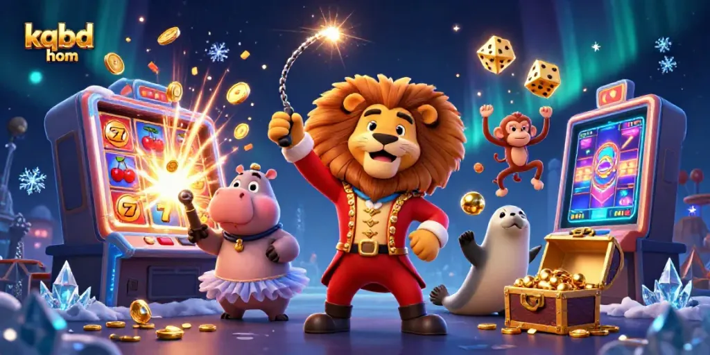 Experience the dynamic energy of kqbd hom with lively casino characters amidst jackpot excitement.